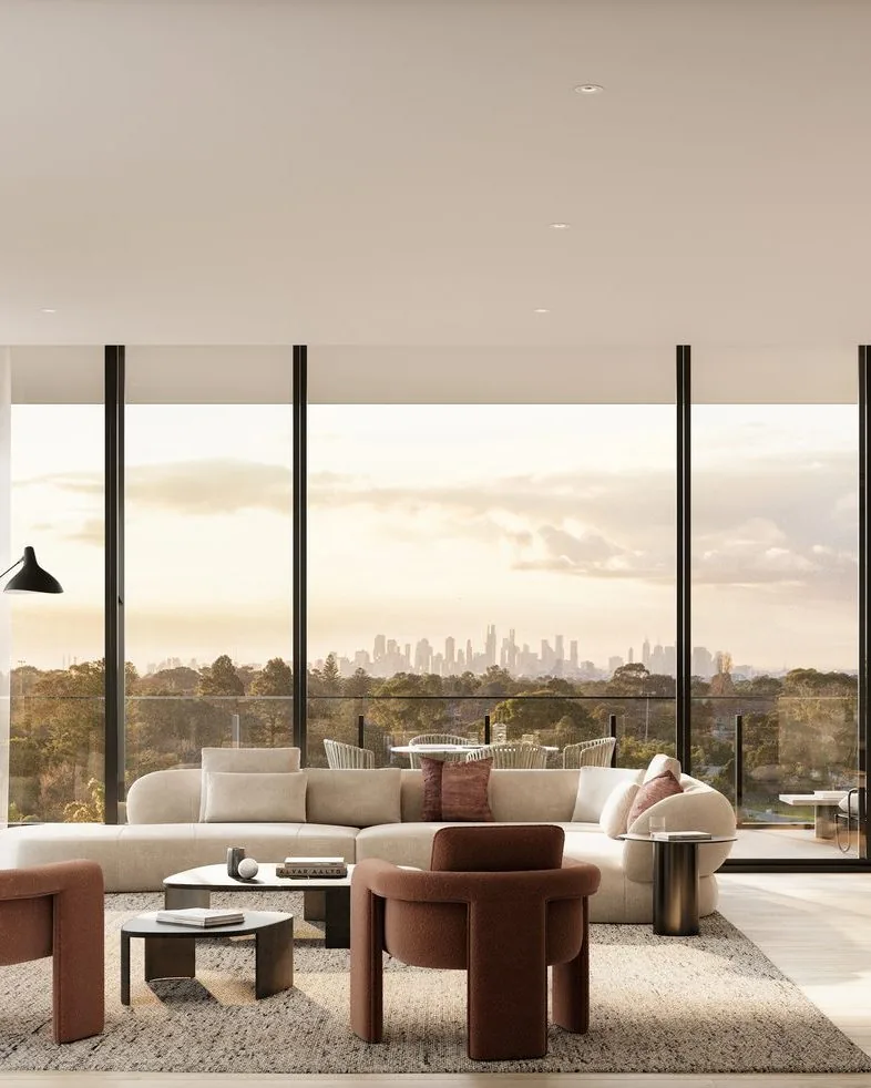 Penthouse living with city view