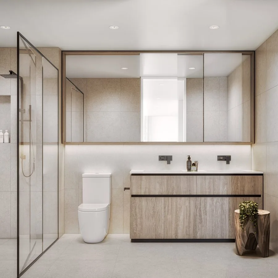 Loam House bathroom - light scheme